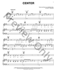 Center piano sheet music cover